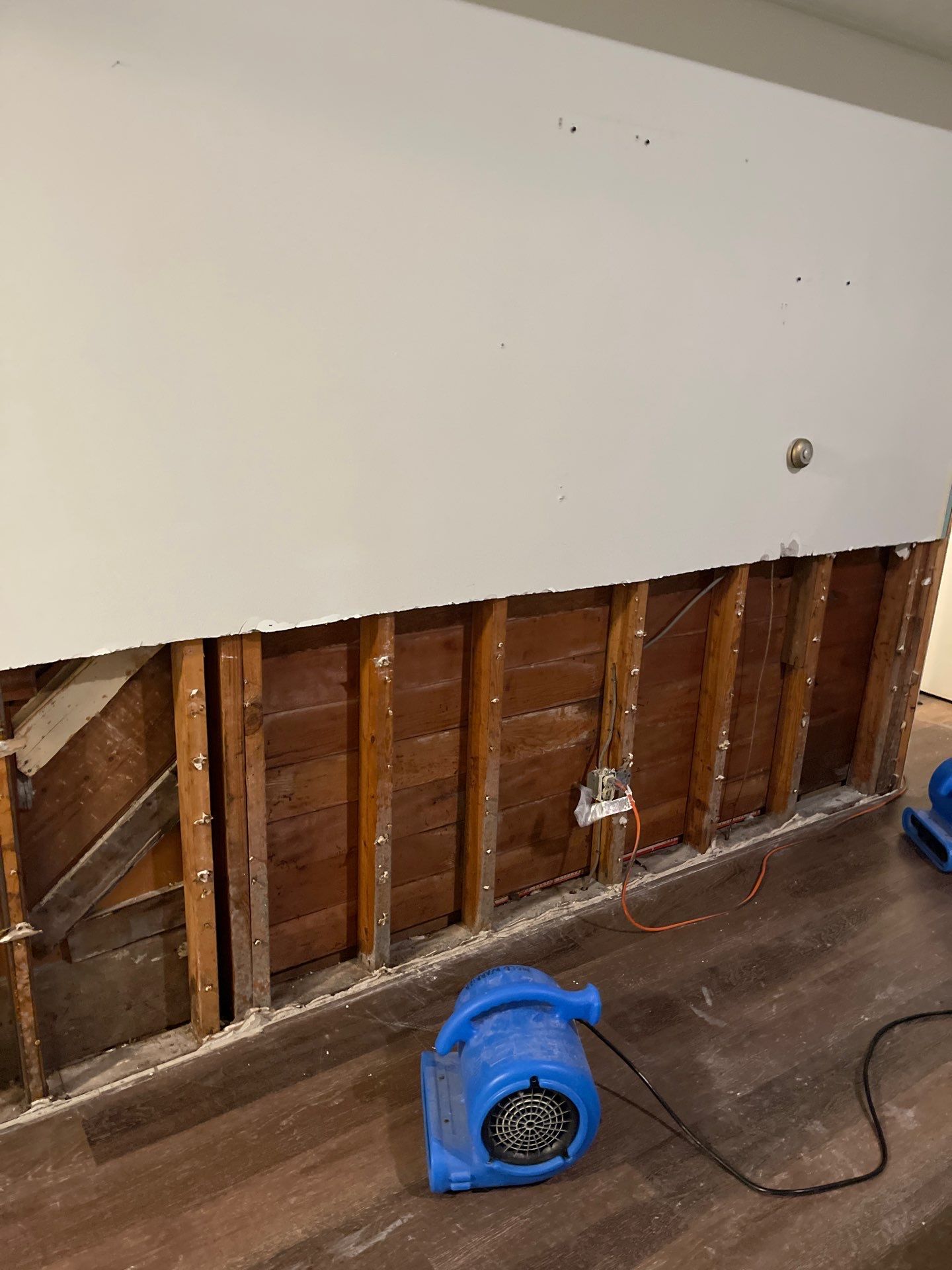 Mold Warrior technician working on a Columbus restoration job